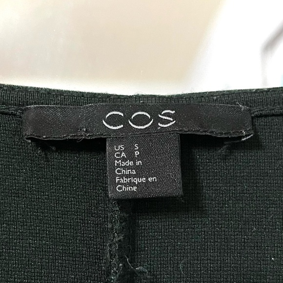 COS Wool Blend Contrast Dark Green A-line Swing Dress Size S - Picture 10 of 12